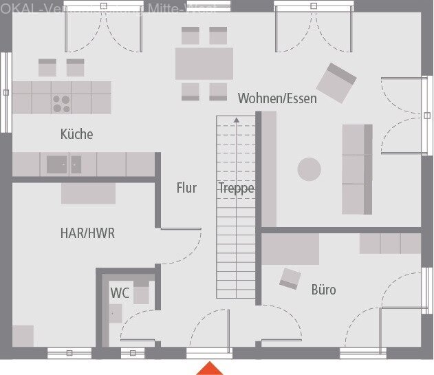 Modernes Wohnhaus mit elegantem Walmdach