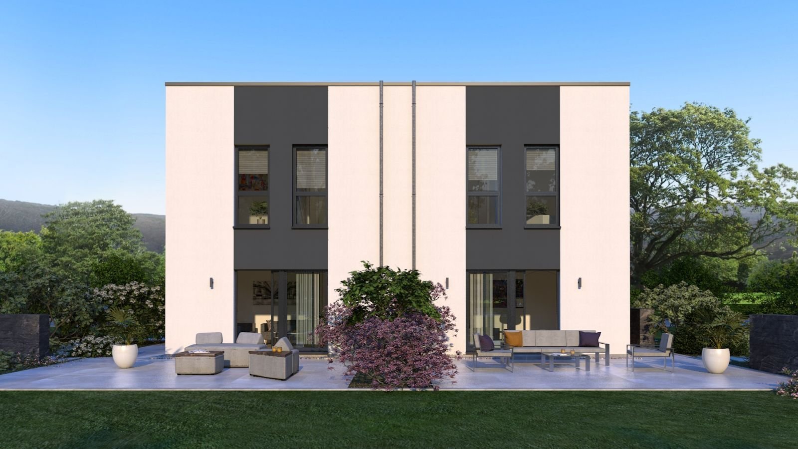 DOPPELHAUS INKLS. GRUNDSTÜCK / MODERNE ARCHITEKTUR TRIFFT AUF GEMÜTLICHKEIT