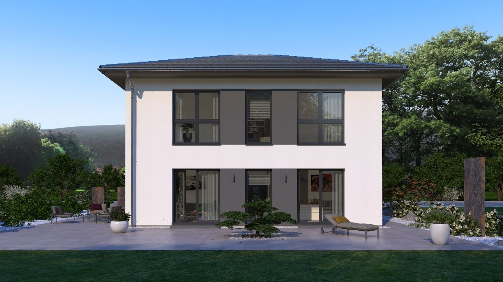 PREMIUMHAUS INKLS. GRUNDSTÜCK IN RÖDGEN / MODERNES WOHNHAUS MIT ELEGANTEM WALMDACH