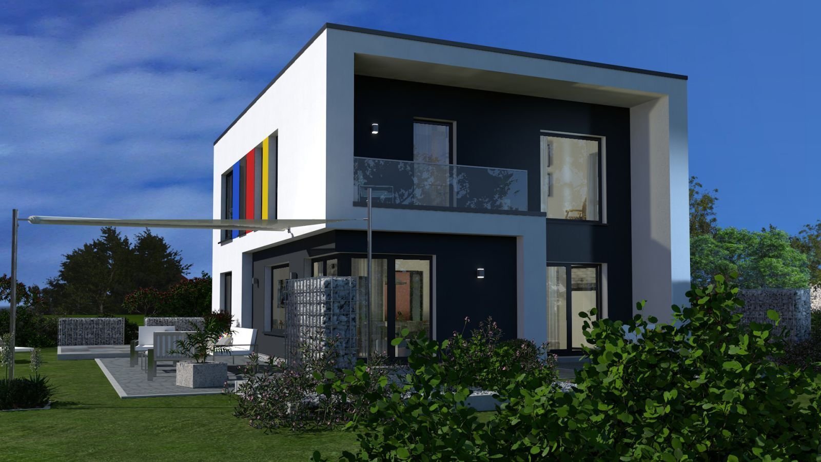 TRAUMHAUS AUF IHREM GRUNSTÜCK, EINZUGSFERTIG.BAUHAUS-ARCHITEKTUR IN OKAL-DESIGN