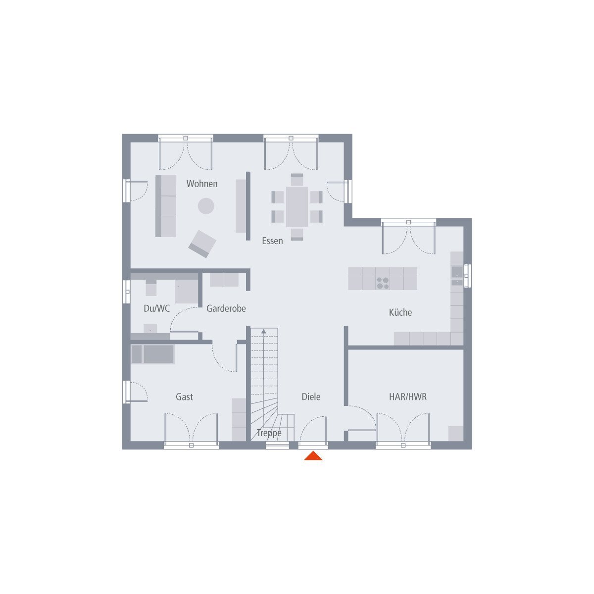 MODERNES AMBIENTE, VIELFÄLTIGE MÖGLICHKEITEN - malervorbereitet inkl. Bodenplatte