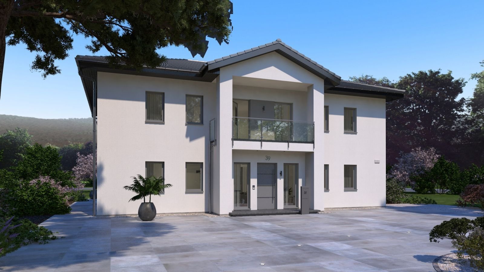 STADTVILLA MIT SÜD­STAA­TEN­FLAIR - malervorbereitet inkl. Bodenplatte