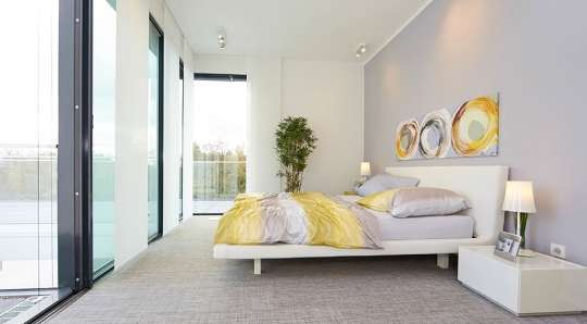 Ein Traum in Weiß! Lichtdurchflutetes Domizil im Bauhaus-Stil, Exklusives Baugrundstück