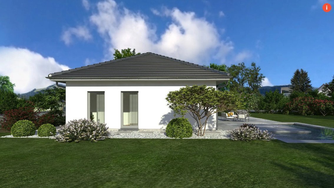 Bungalow 1: Modern wohnen – alles auf einer Ebene. Mit Wohnkeller.