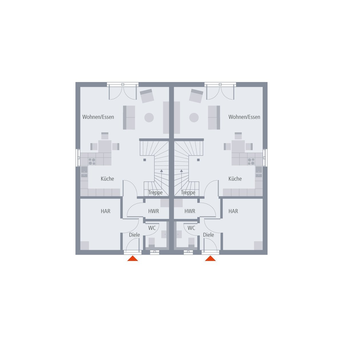 TOP-LAGE TRIFFT ARCHITEKTUR: DOPPELHAUS IN HOFHEIM 