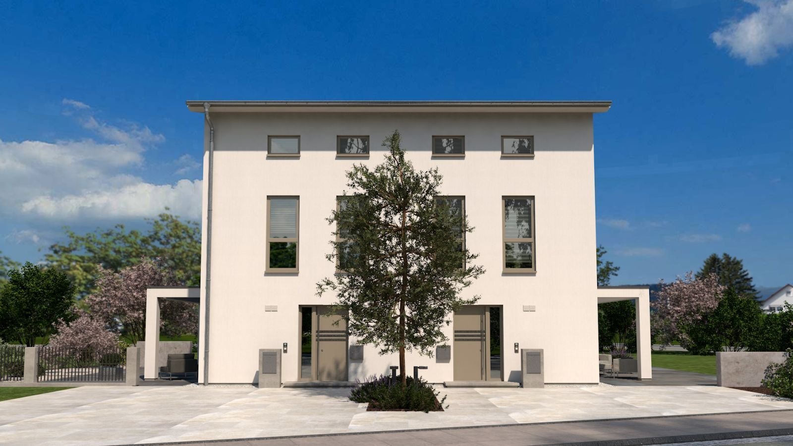 TOP-LAGE TRIFFT ARCHITEKTUR: DOPPELHAUS IN HOFHEIM 