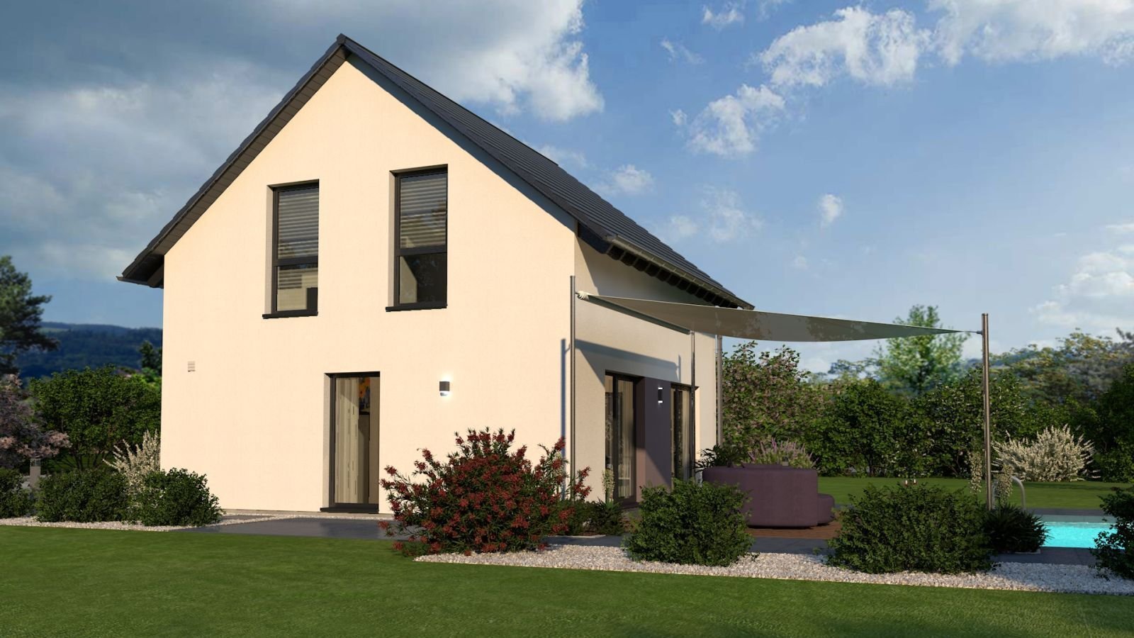 KOMPAKTES HAUS - DURCHDACHT BIS IN DEN LETZTEN WINKEL - Malervorbereitet - inkl. Grundstück