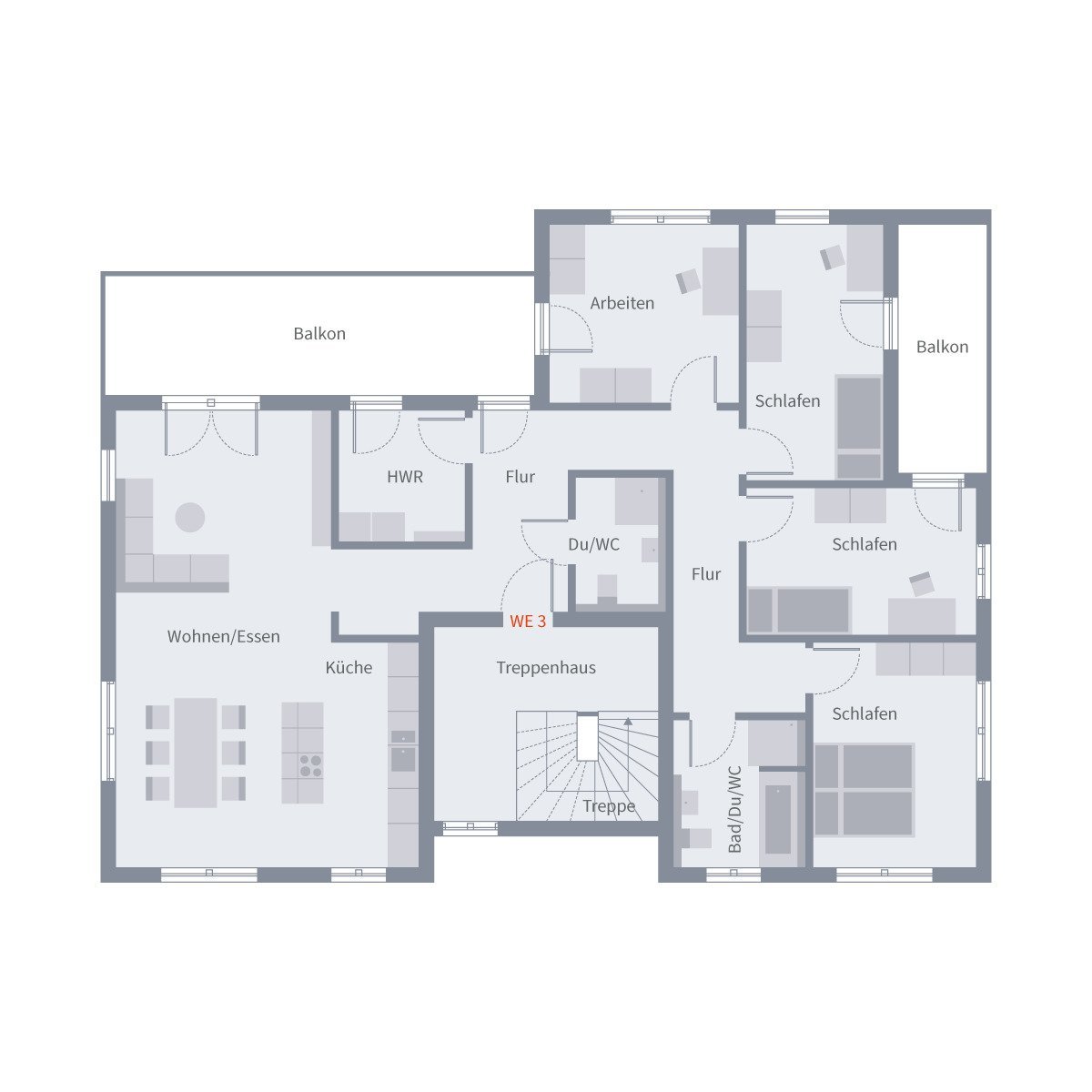 MODERNES WOHNEN FÜR ALLE ANSPRÜCHE - 3 Wohneinheiten - Penthouse - Malervorbereitet - inkl. Grundstück