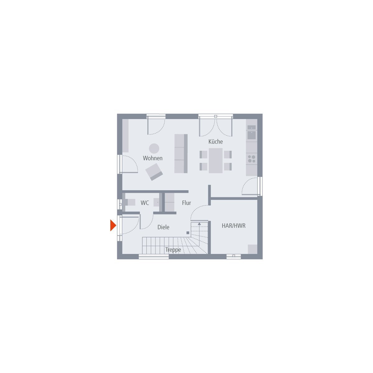 KOMPAKTES HAUS - DURCHDACHT BIS IN DEN LETZTEN WINKEL - Malervorbereitet - inkl. Grundstück