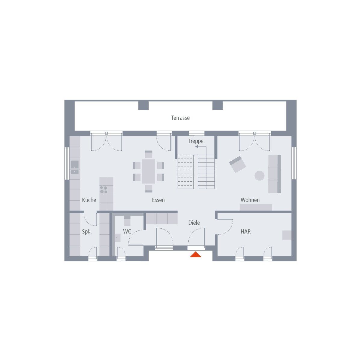 Neues Haus auf schönem Grundstück 