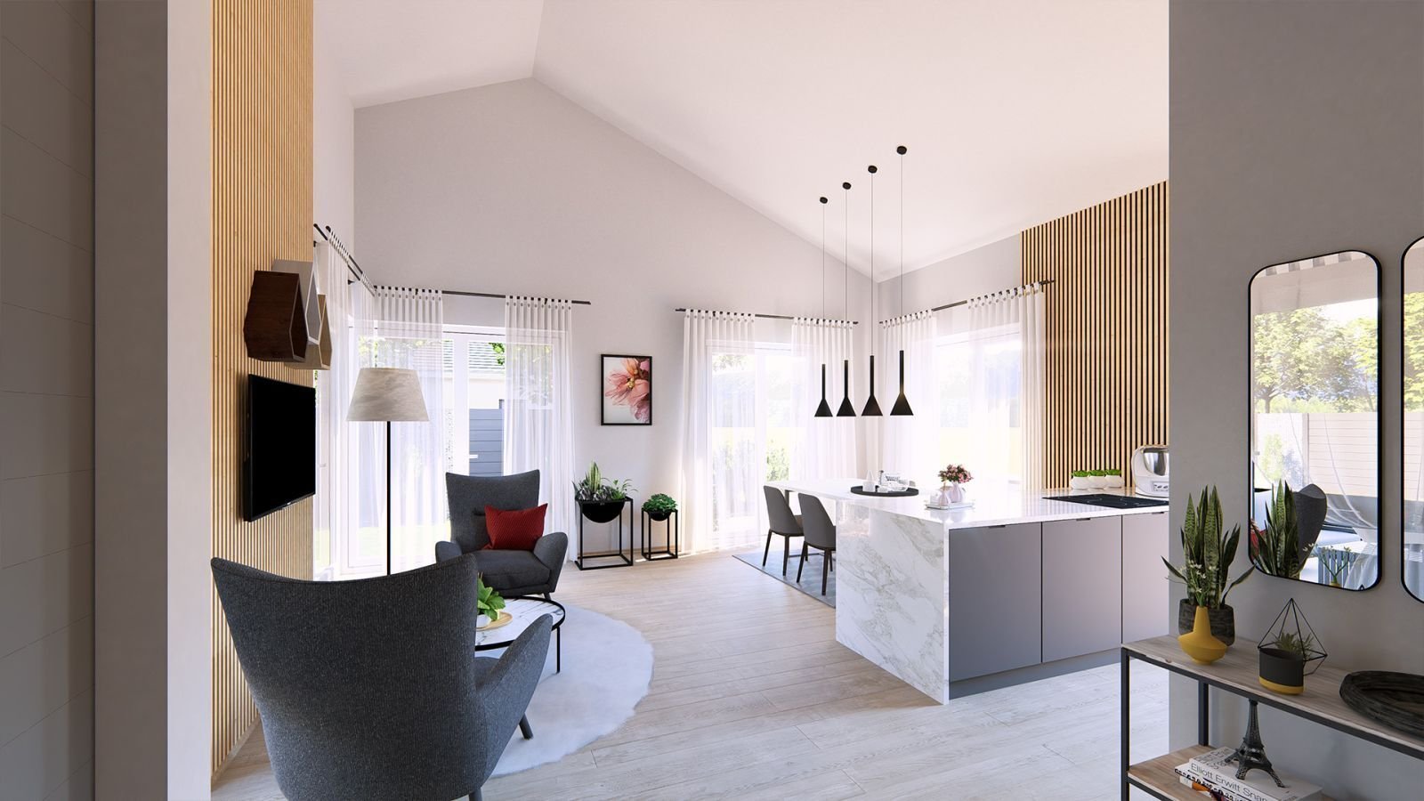 BAUPROJEKT IN NEU-ANSPACH HAUSEN ARNSBERG - ELEGANTER BUNGALOW ALS DHH MIT OFFENEM WOHNKONZEPT