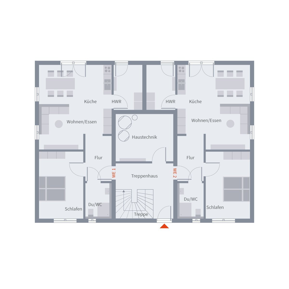 Mehrfamilenhaus mit 4 Wohneinheiten und Grundstück