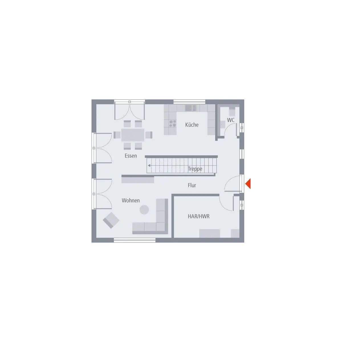 Ihr Einfamilienhaus mit offener Architekt *Malervorbereitet*