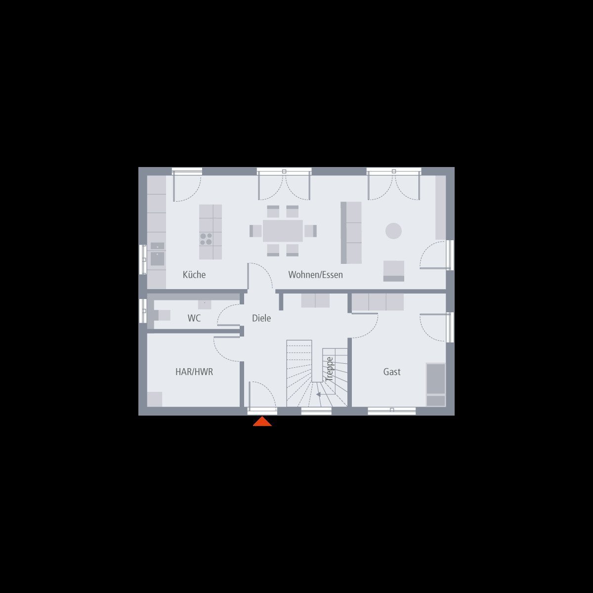 KLASSISCHER GRUNDRISS - GROSSZÜGIGES HAUS