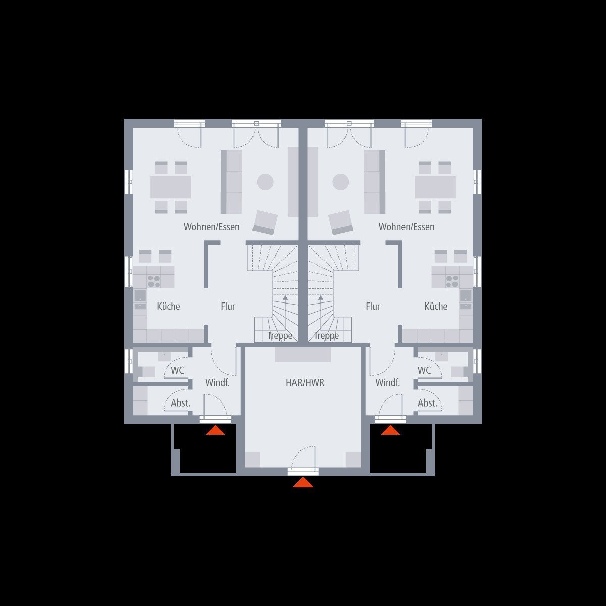 TÜR AN TÜR IM DOPPELHAUS