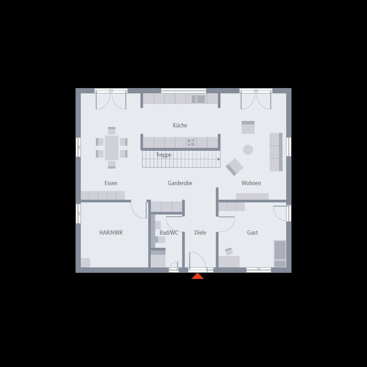 FLEXIBLES DESIGNHAUS MIT FLAIR