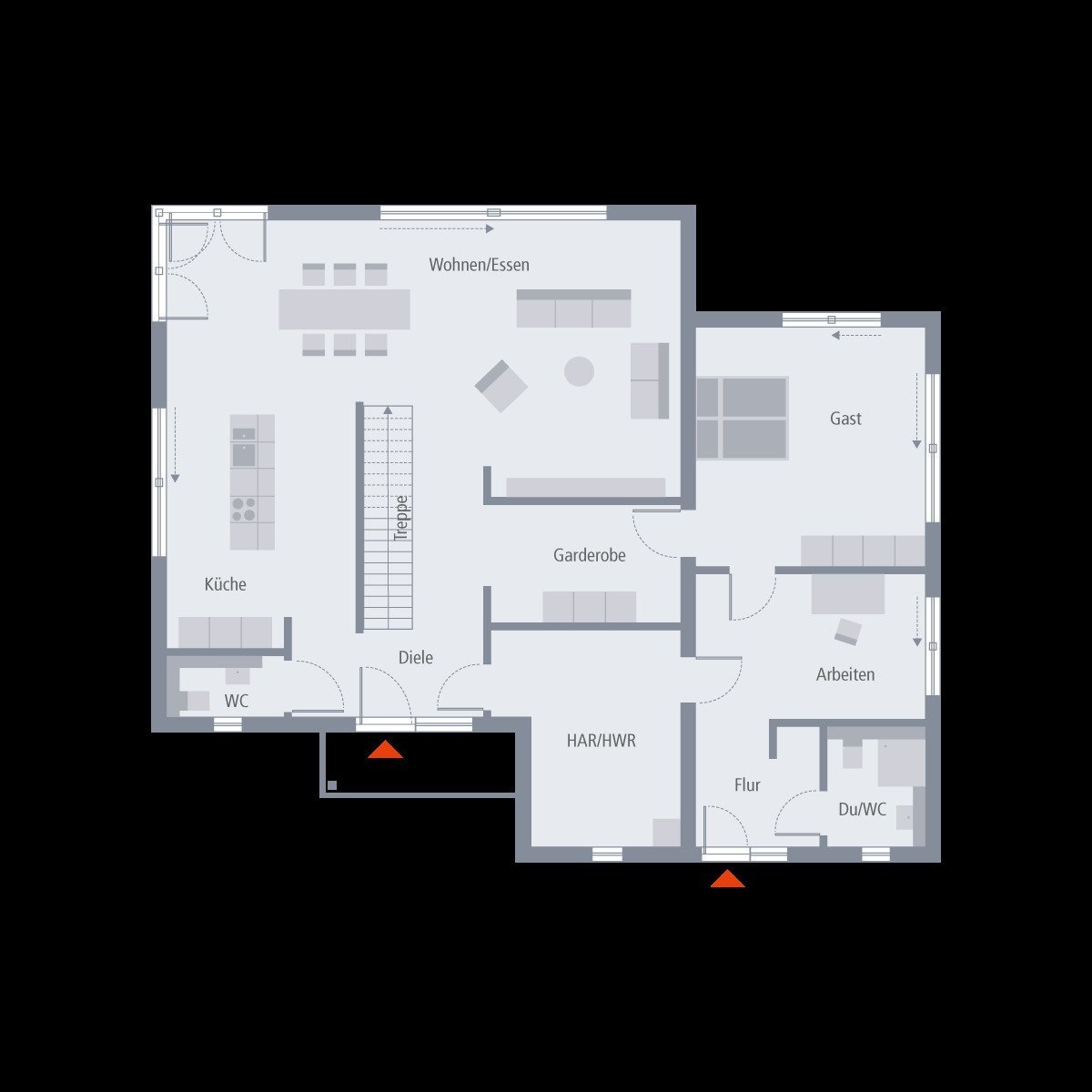 ARCHITEKTENHAUS INKLUSIVE GRUNDSTÜCK, SCHLUSSELFERTIG, VIELSEITIG NUTZBAR