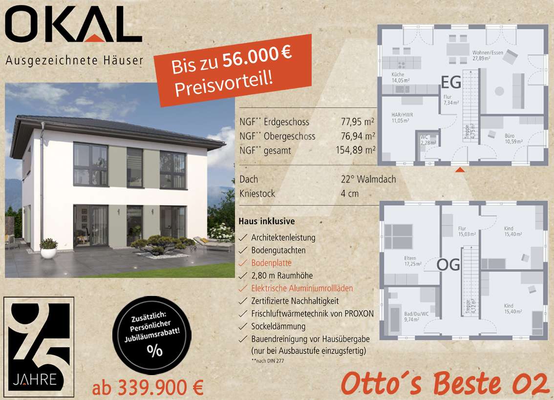 moderne OKAL Stadtvilla zum Top Preis