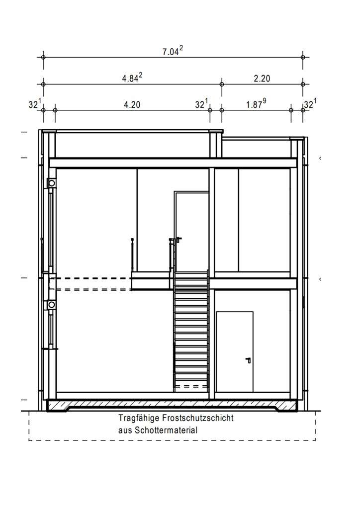 modernes "Bauhaus" Konzept - schmale Grundstücke