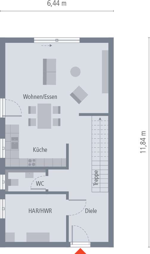 Architekten Doppelhaushälfte meets Traumgrundstück