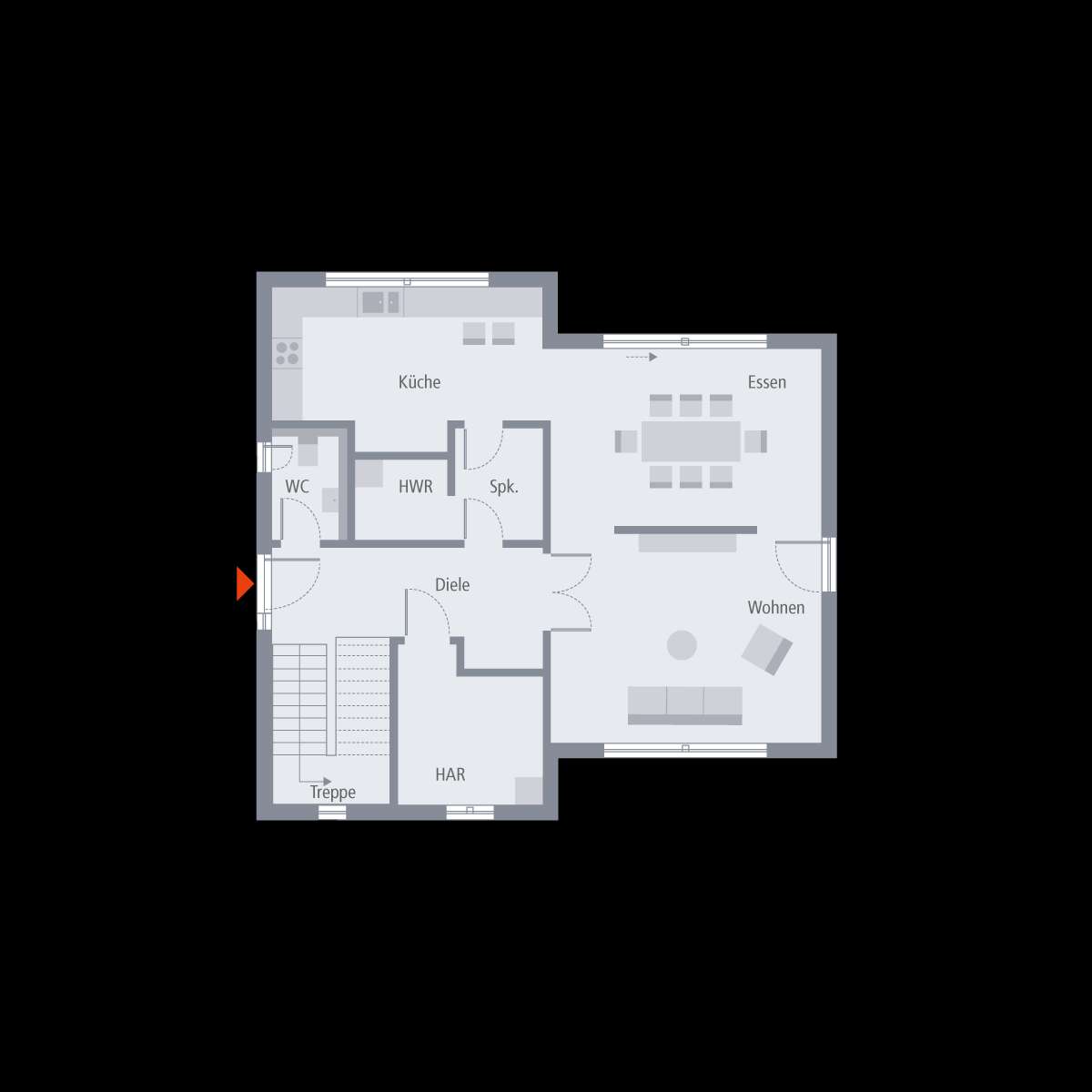 Bauhaus in guter Lage