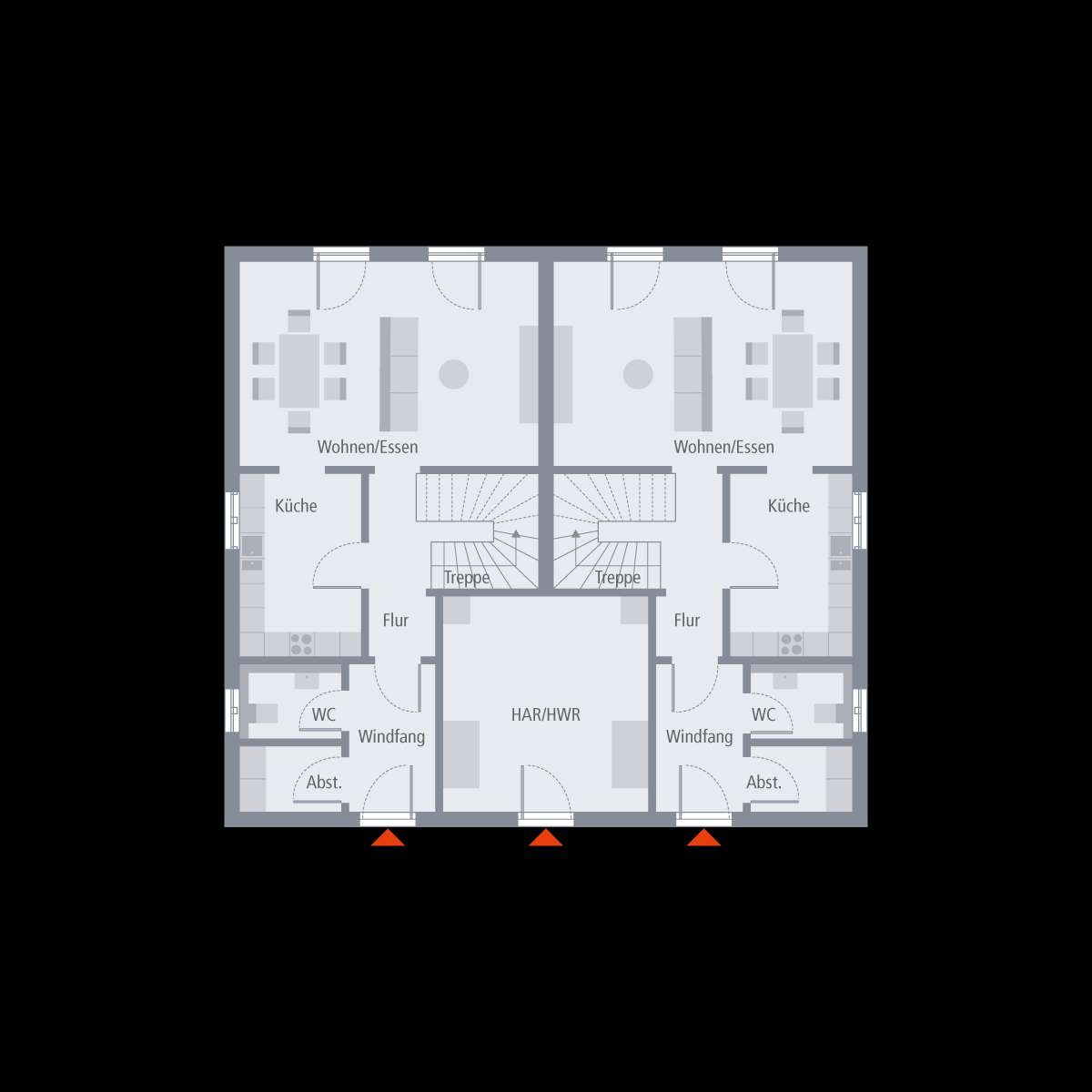 Doppelhaus in schöner Umgebung
