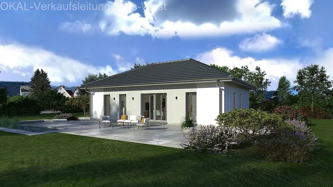 Bungalow 1: Modern wohnen – alles auf einer Ebene. Mit Wohnkeller.
