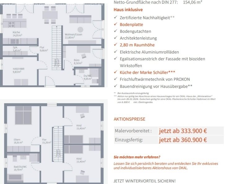1 von 4 Aktionshäusern auf vorhandenem Grundstück