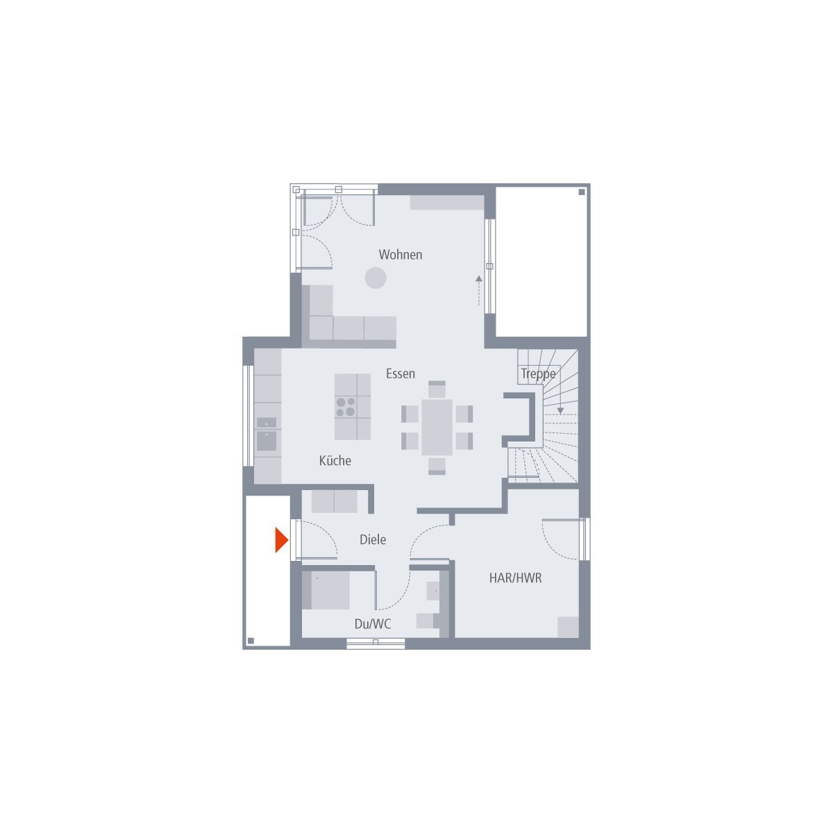 DOPPELHAUSHLÄFTE ALS EIN ARCHITEKTONISCH AUSGEREIFTES UND FUNKTIONELLES HAUS