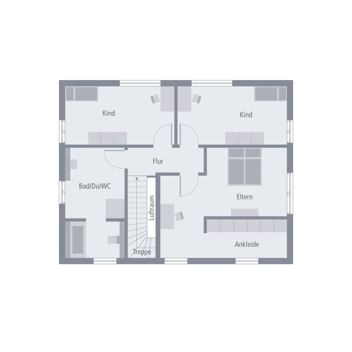 Familenhaus mit versetztem Pultdach - Made by OKAL