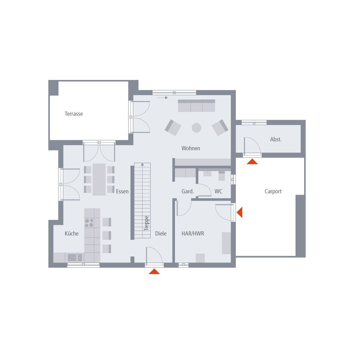 Kubisches Einfamilienhaus im Bauhaus‑Stil inkl. Carport/Baugrundstück Wincheringen