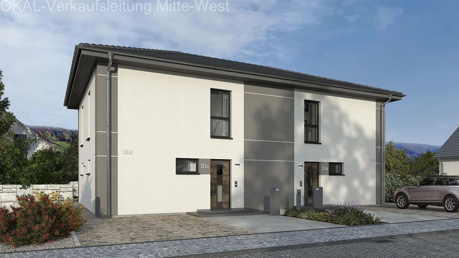 Elegantes, imposantes Doppelhaus mit viel Raum und Licht!