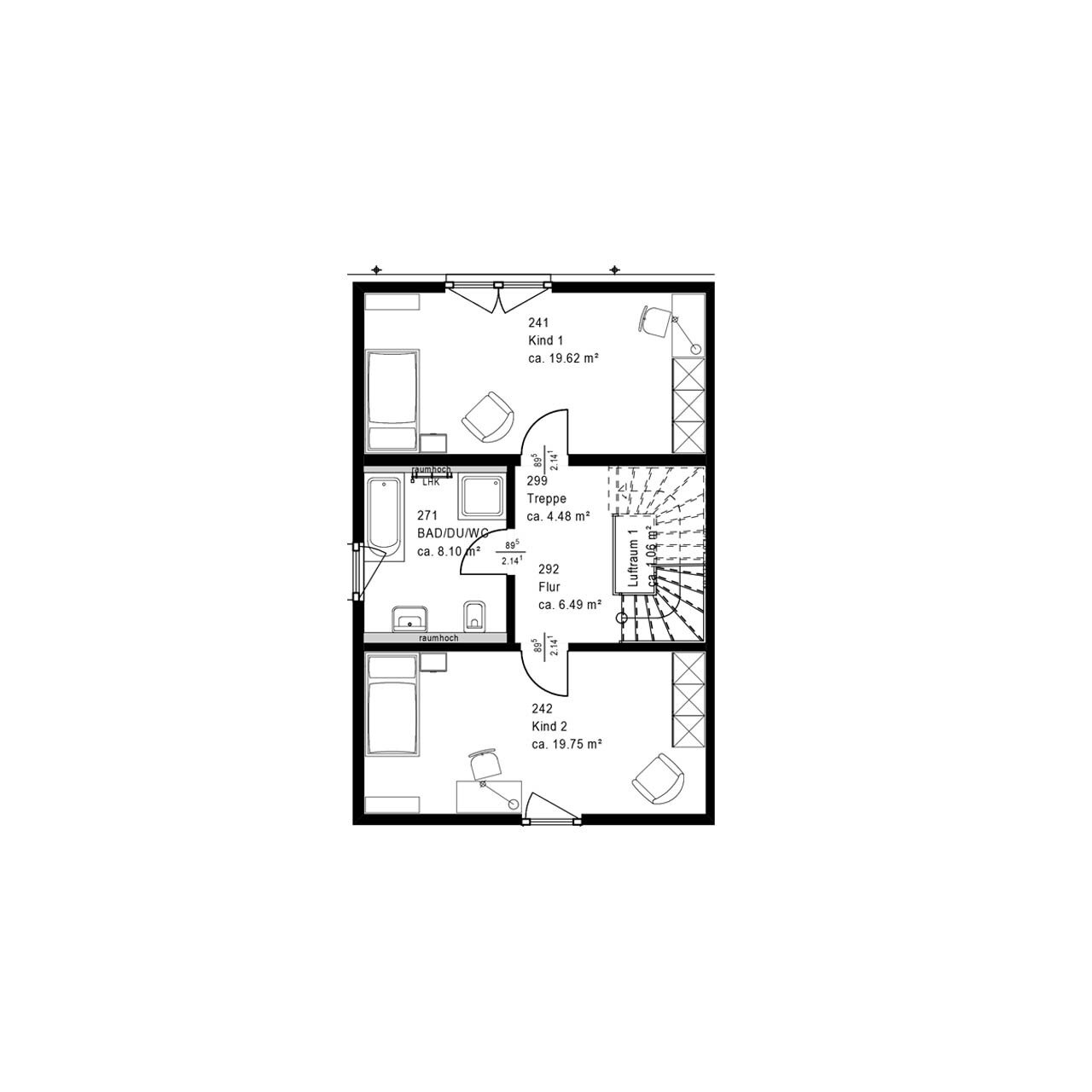 Moderne Doppelhaushälfte auf drei Ebenen, inkl. Grundstück