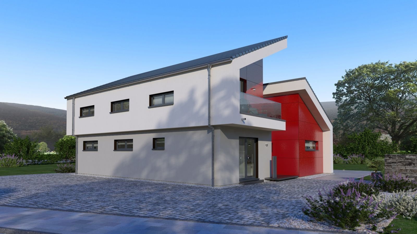 TRAUMHAUS-INKLUSIVE-GRUNDSTÜCK, EINZUGSFERTIG,PULTDACHHAUS FÜR INDIVDUALISTEN