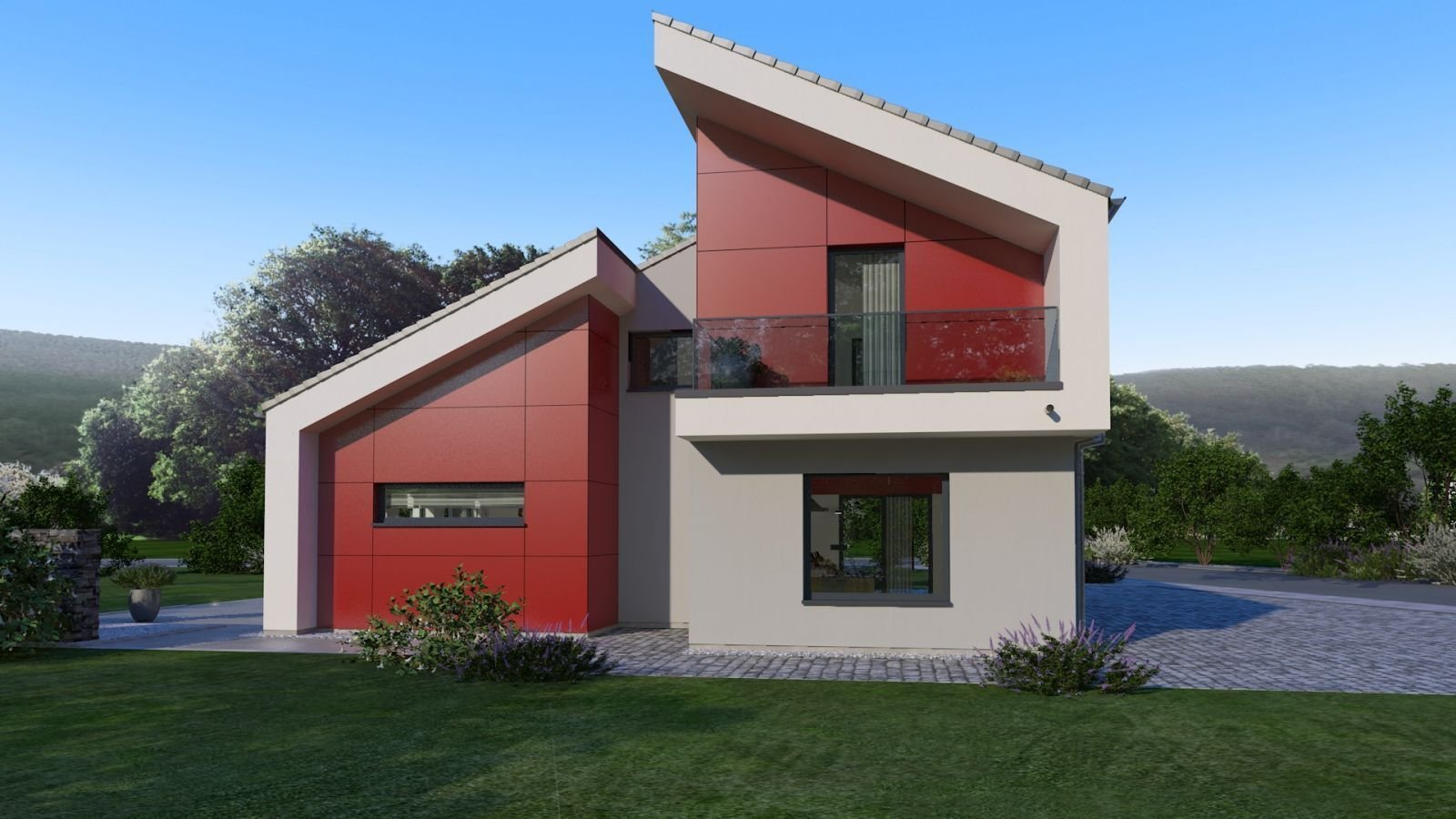 TRAUMHAUS-INKLUSIVE-GRUNDSTÜCK, EINZUGSFERTIG,PULTDACHHAUS FÜR INDIVDUALISTEN
