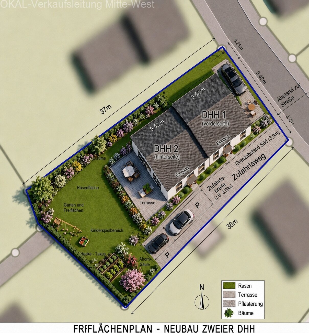 Bad Nauheim: BAUHERREN GESUCHT: DHH2 NOCH FREI - EXKLUSIVES BAUPROJEKT IN TOP-LAGE MIT GROSSEM GARTEN UND OPTIMALER SÜDAUSRICHTUNG – PLANUNG BEREITS VORHANDEN 