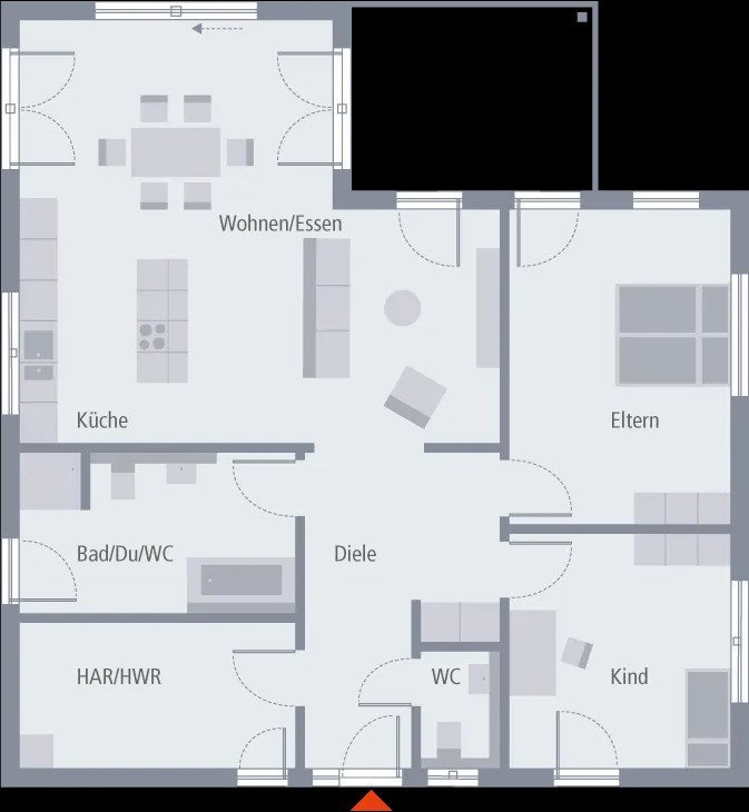 Bungalow 2: das ideale Domizil für Singles, Paare und Kleinfamilien
