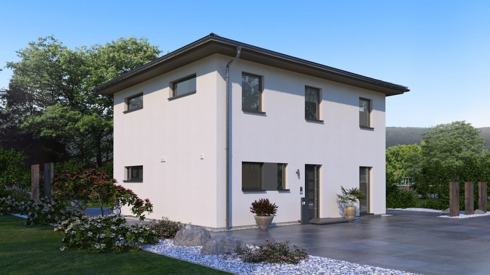 MODERNES WOHNHAUS MIT ELEGANTEM WALMDACH