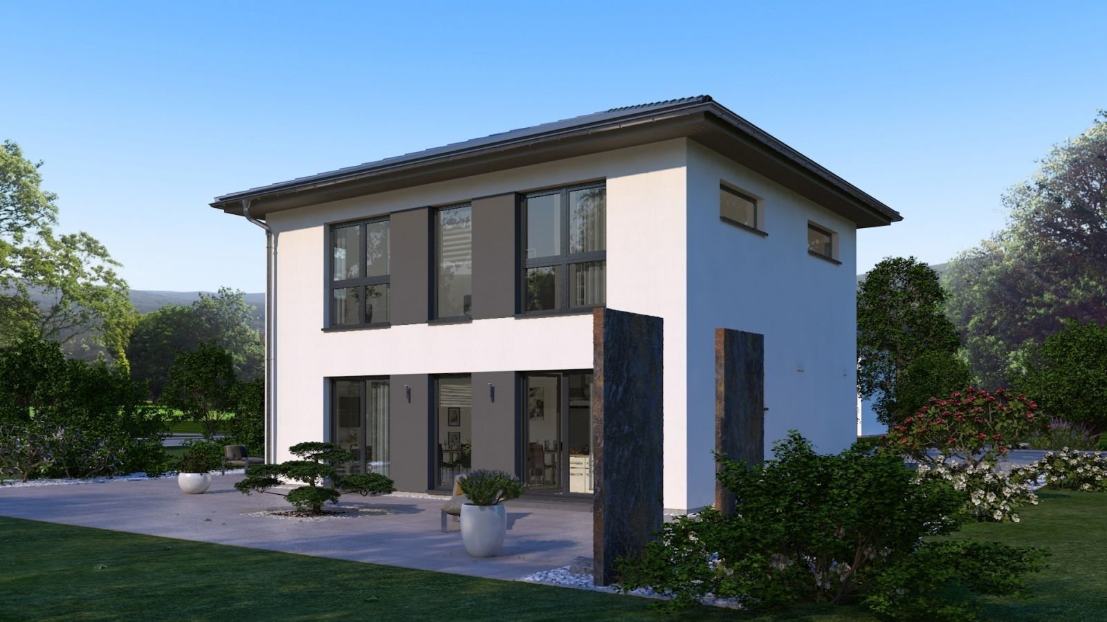 MODERNES WOHNHAUS MIT ELEGANTEM WALMDACH