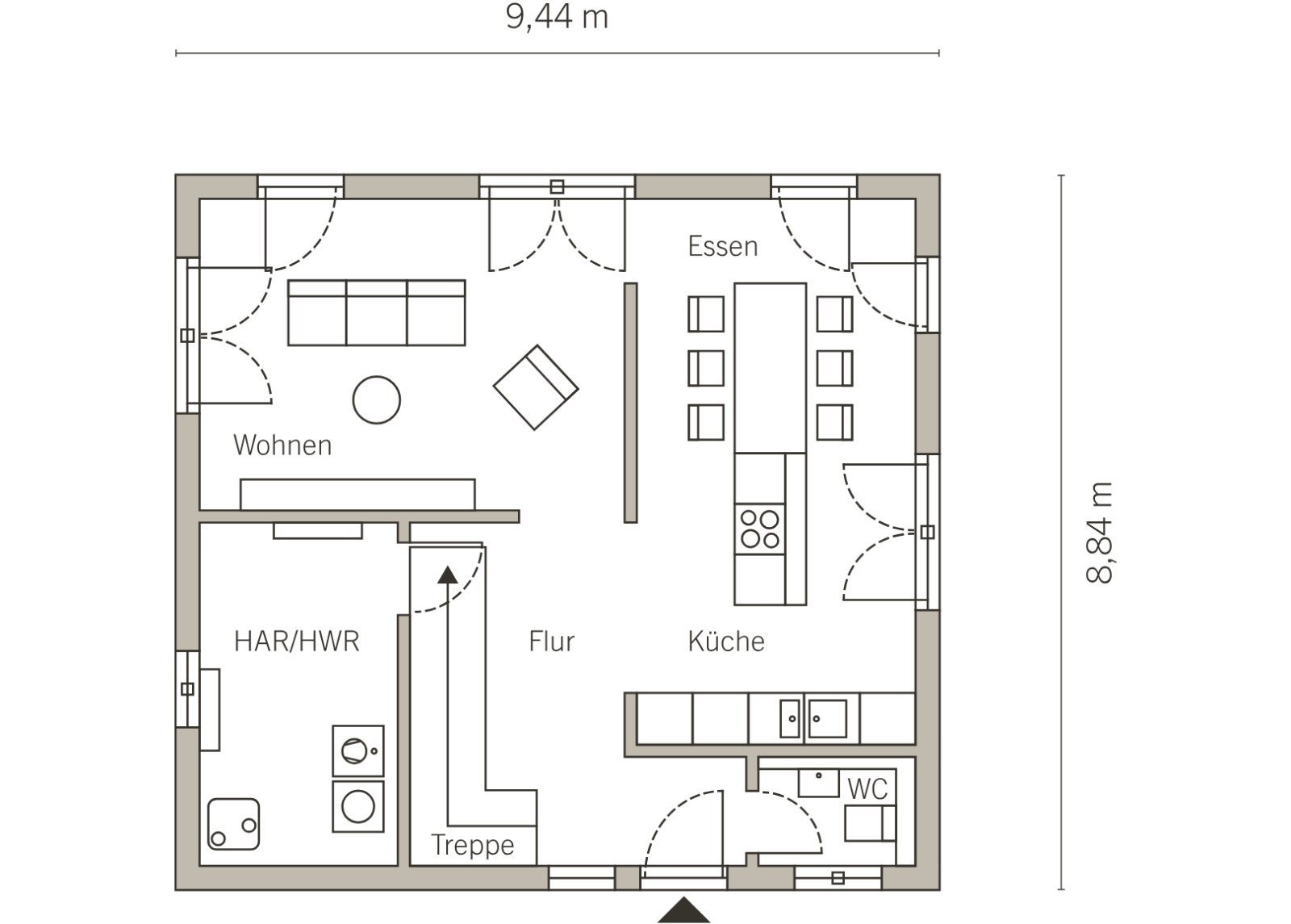 GROSSES HAUS AUF KLEINER FLÄCHE