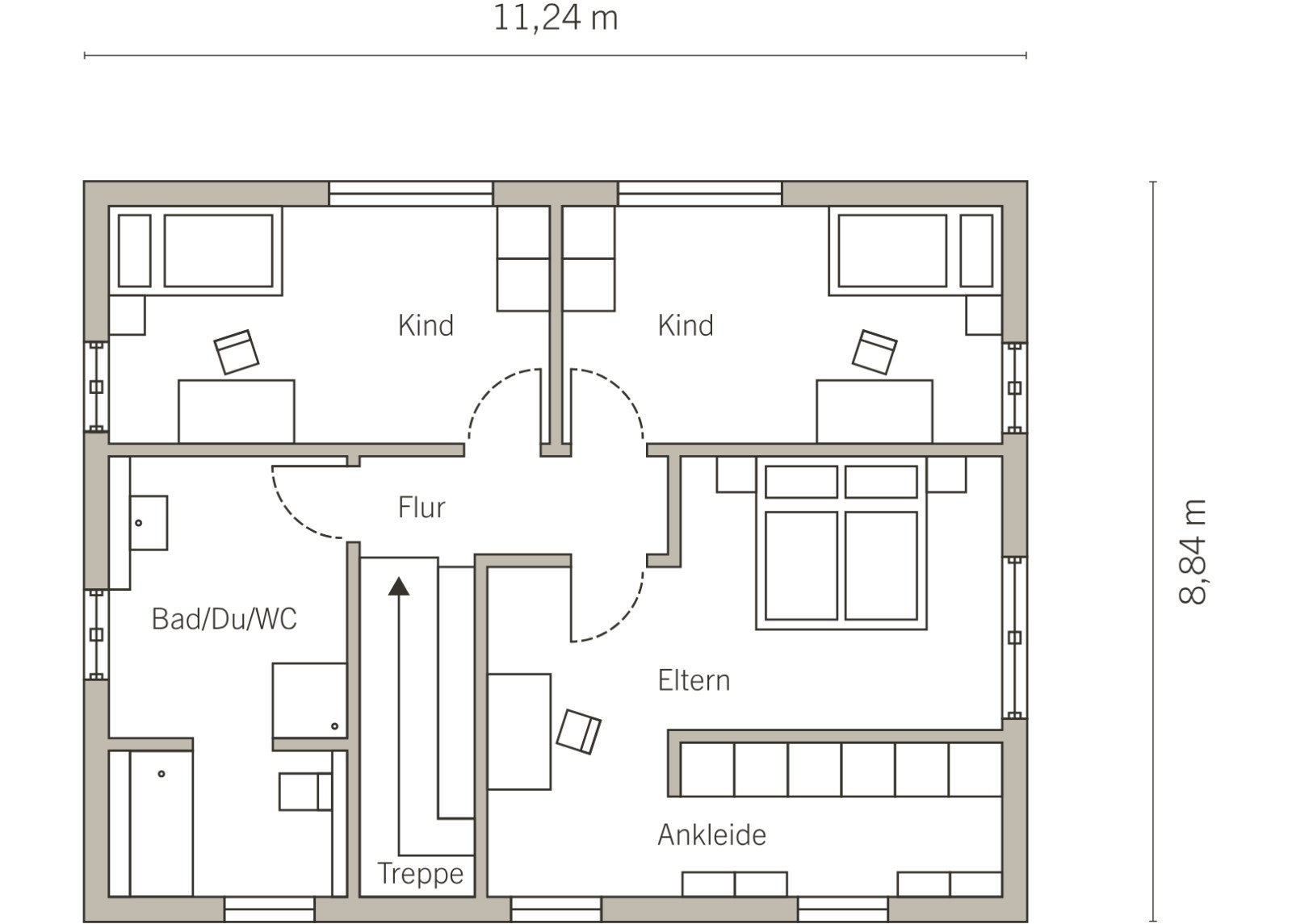 EINFAMILIENHAUS MIT VERSETZTEM PULTDACH