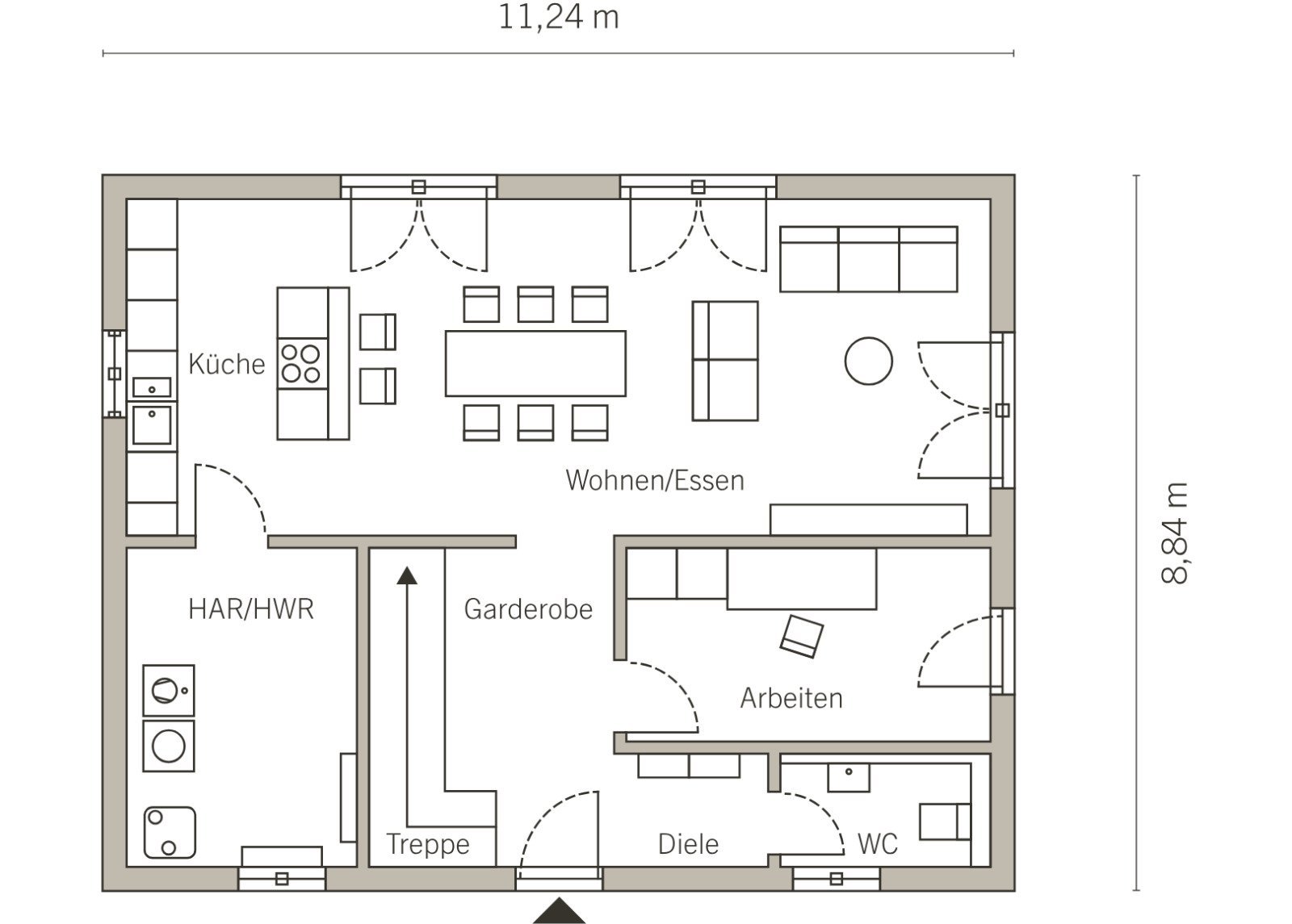 EINFAMILIENHAUS MIT VERSETZTEM PULTDACH
