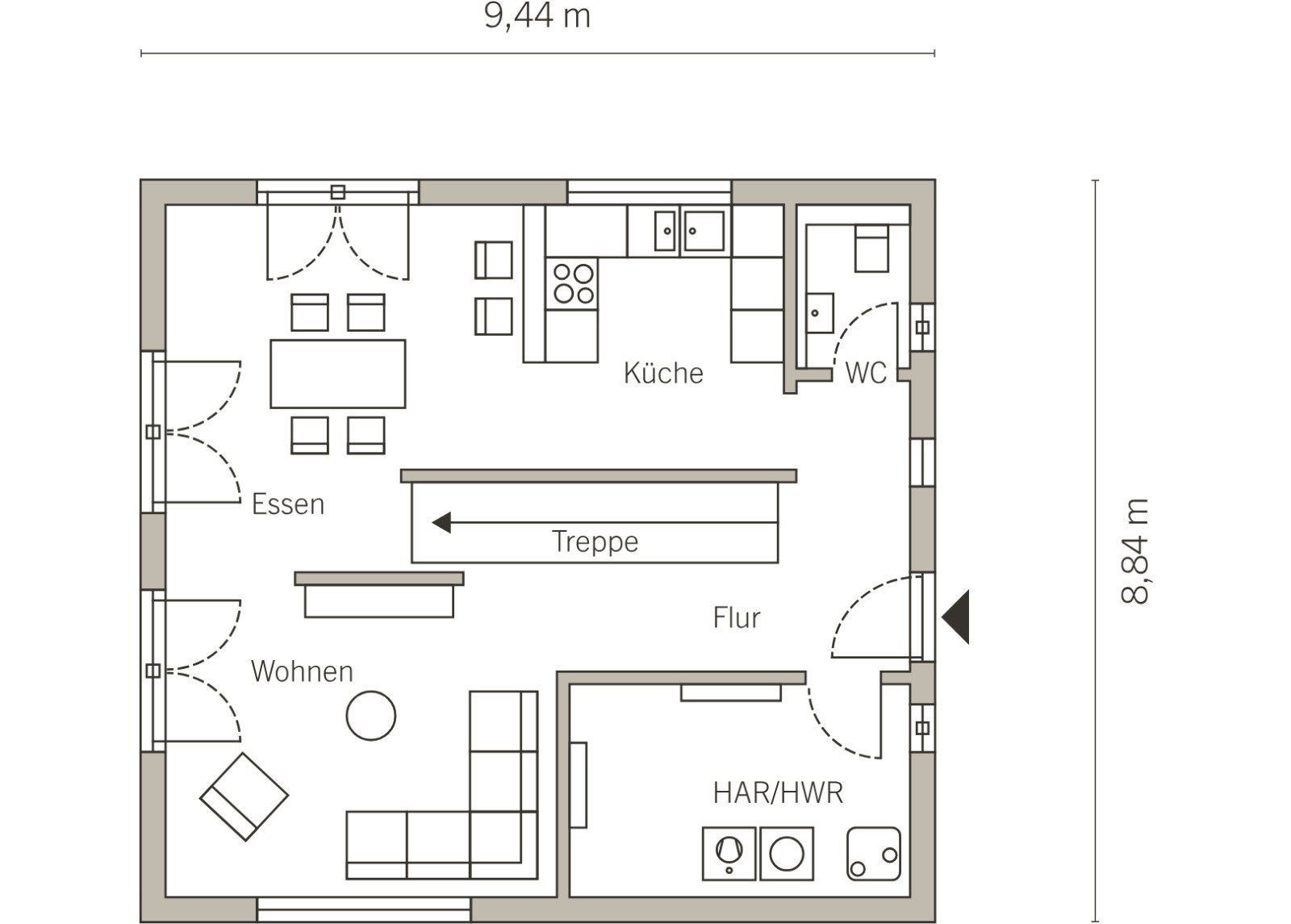 AKTION !! EINFAMILIENHAUS MIT OFFENER ARCHITEKTUR - Malervorbereitet inkl. Grundstück