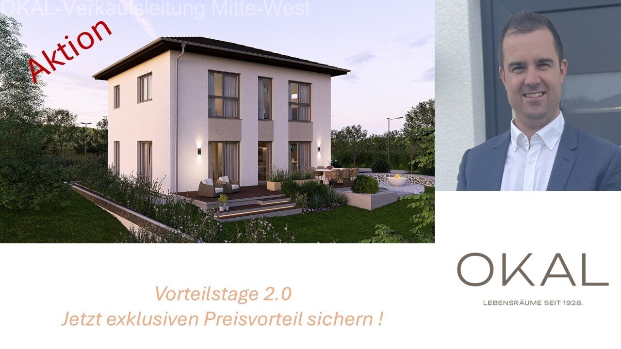 AKTION !! MODERNES WOHNHAUS MIT ELEGANTEM WALMDACH - Malervorbereitet inkl. Grundstück