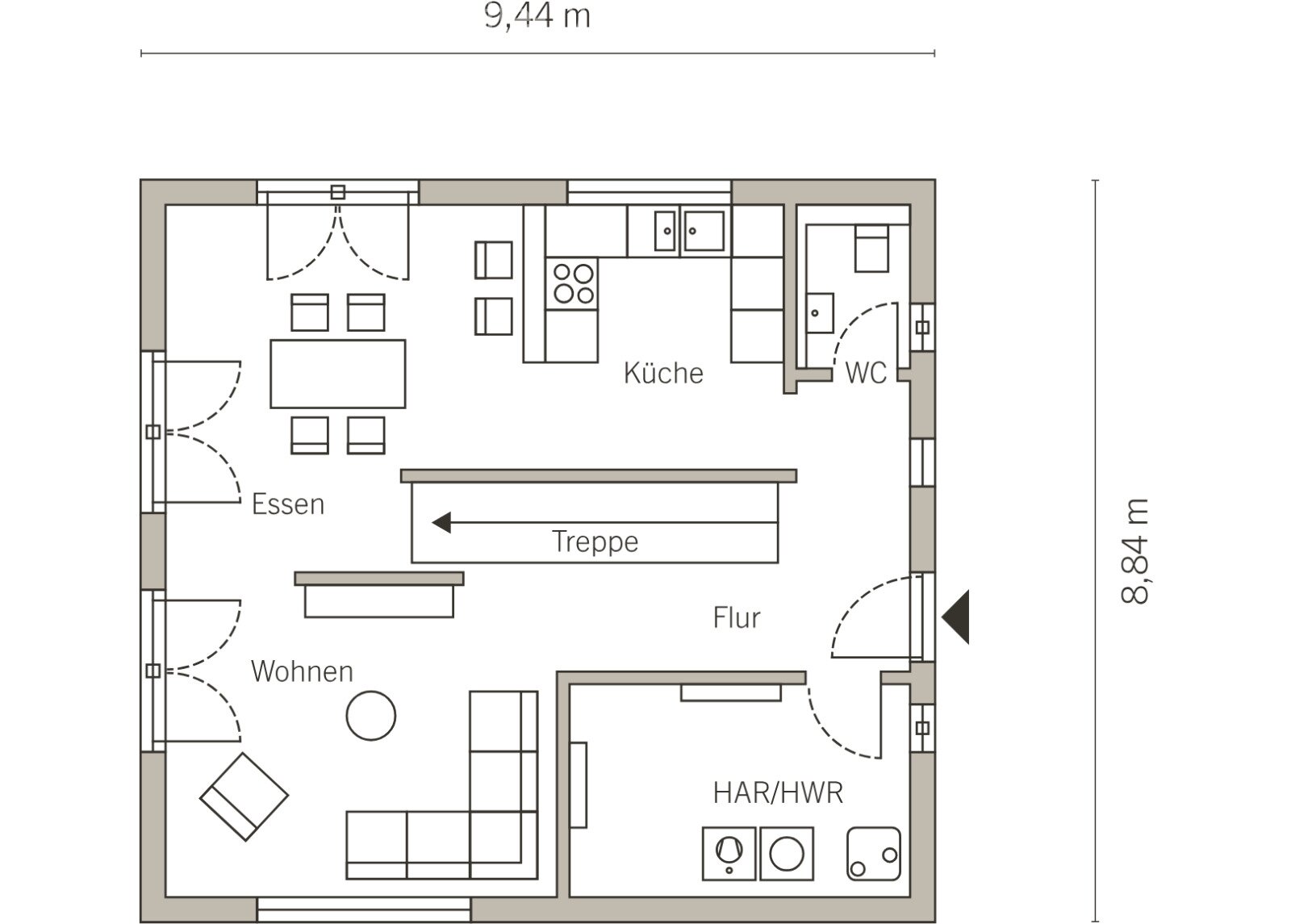 Einfamilienhaus mit offener Architektur - Design 10 in Wilhelmsfeld
