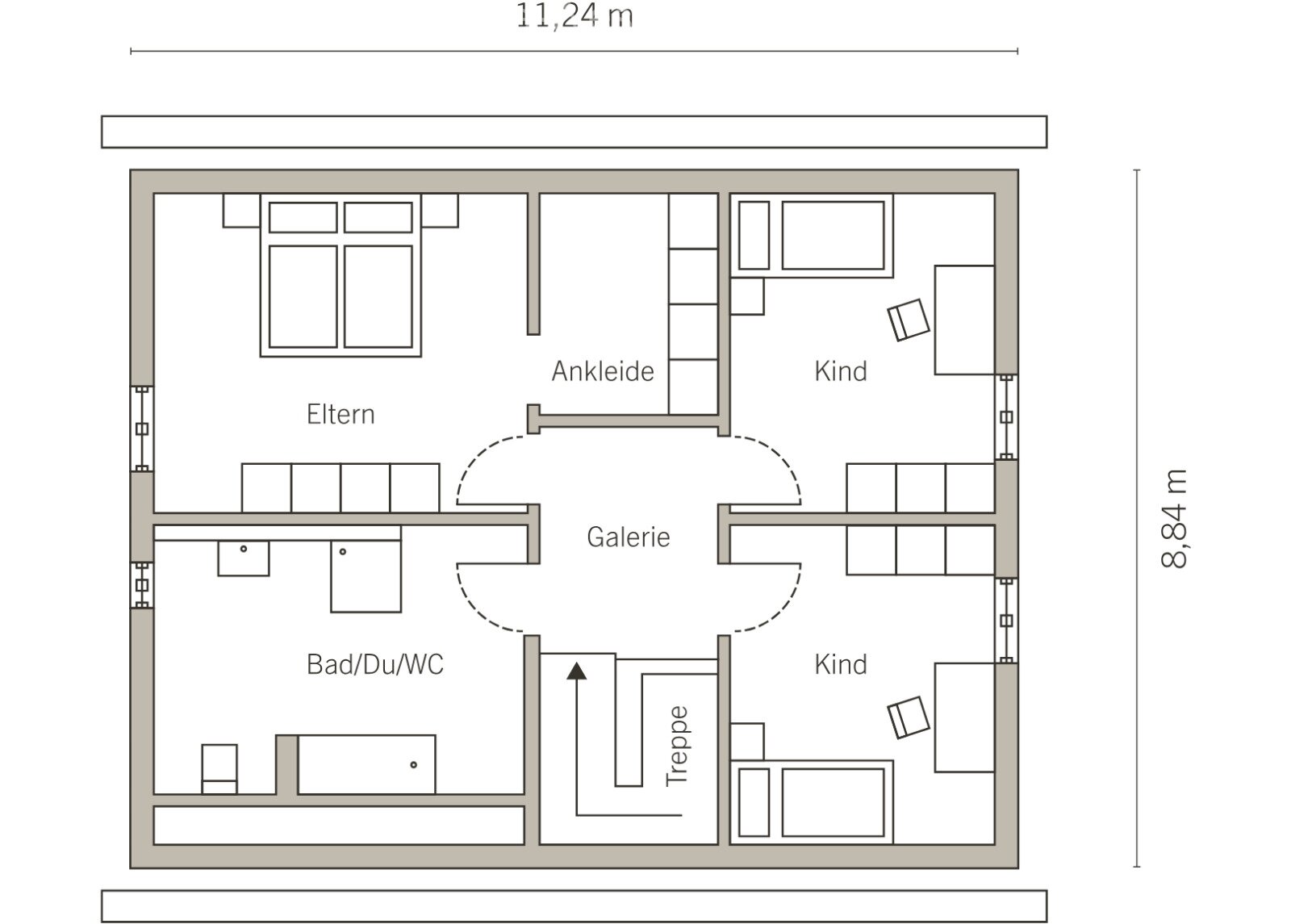 Klassischer Grundriss - großzügiges Haus - Design 12 in Hirschberg an der Bergstraße
