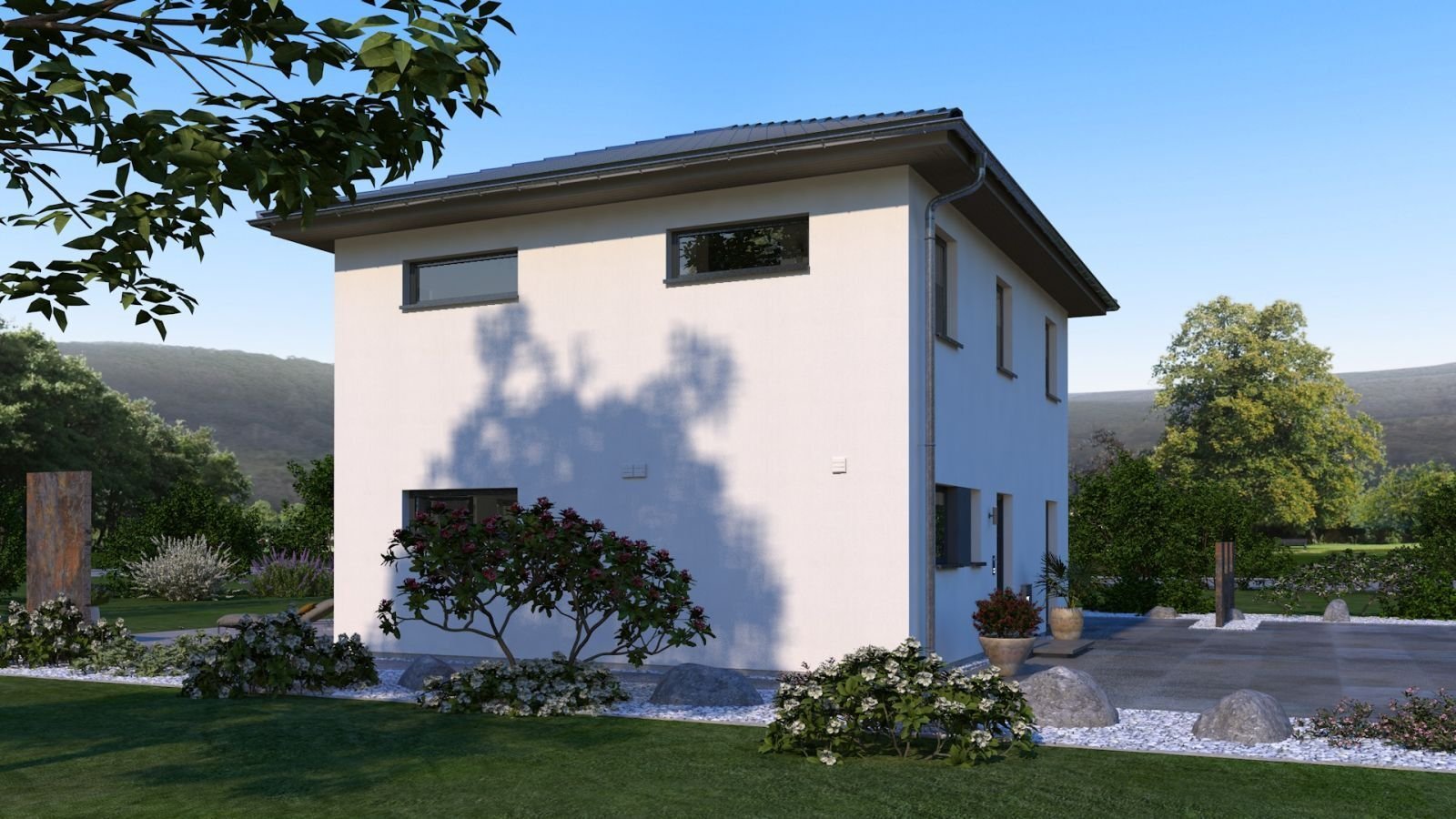 MODERNES WOHNHAUS MIT ELEGANTEM WALMDACH
