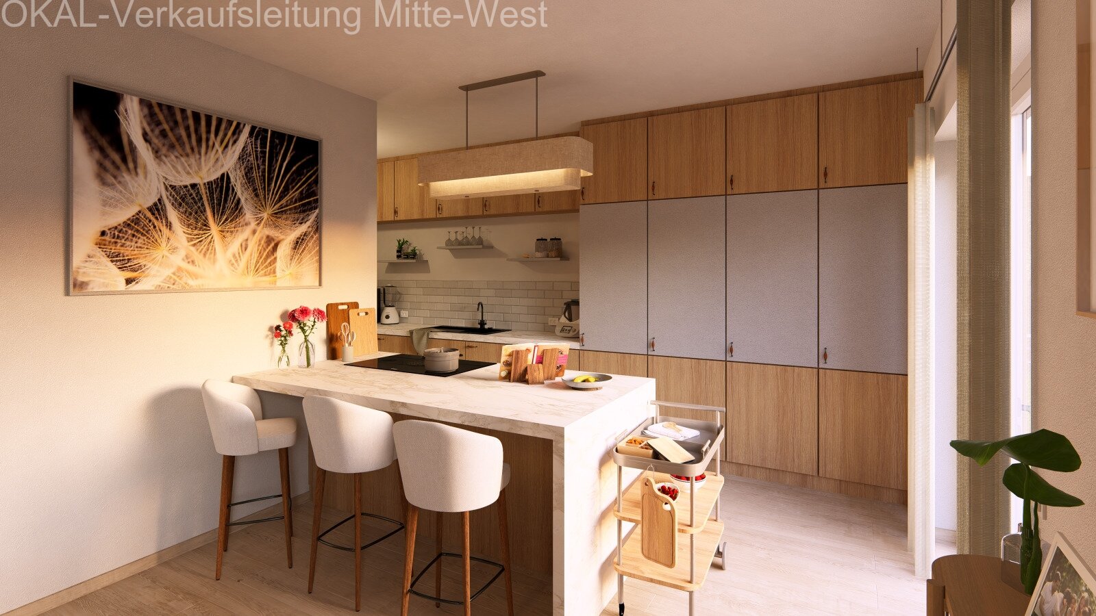 Modernes Haus auf schönem Grundstück