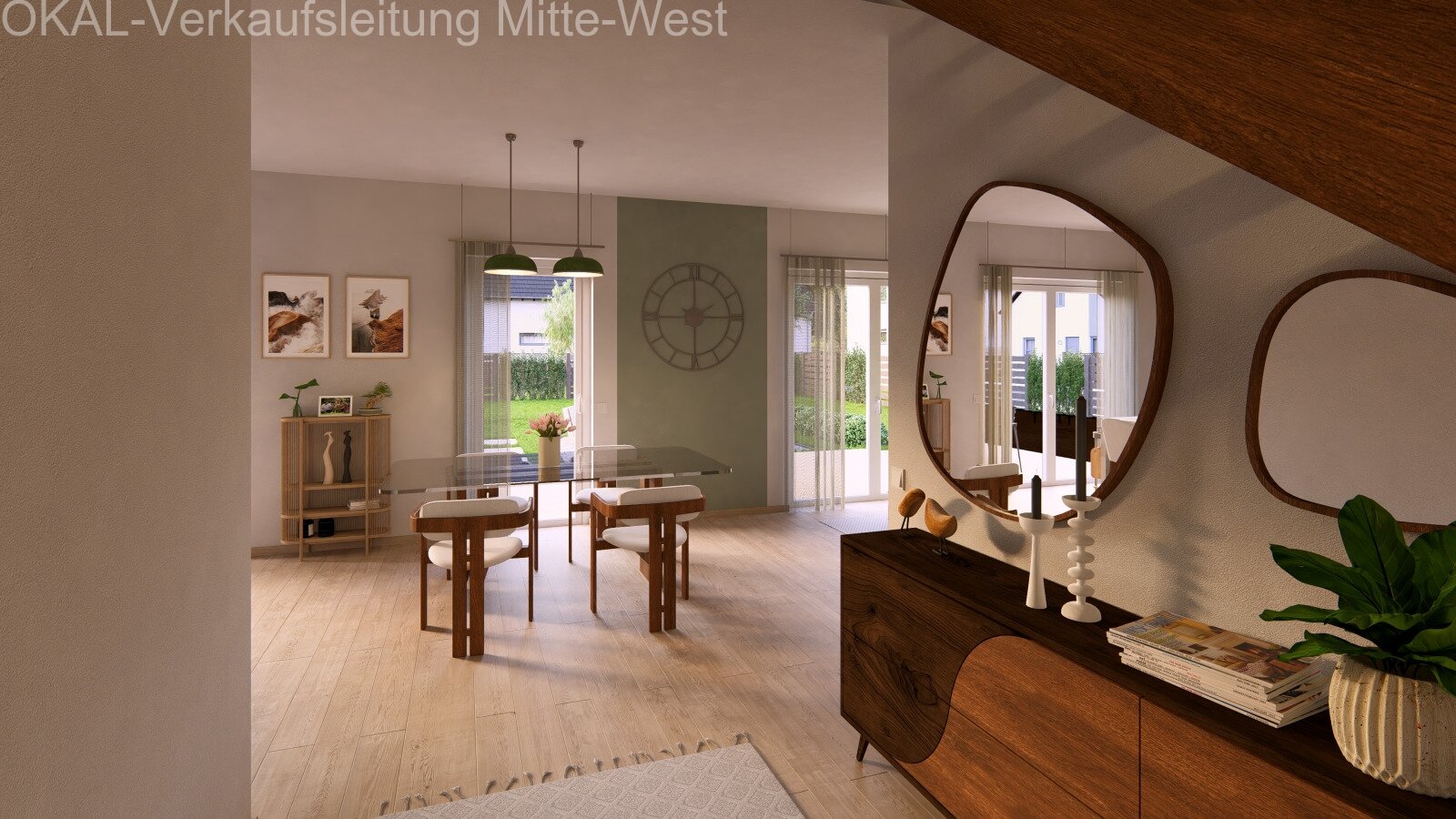 Modernes Haus auf schönem Grundstück