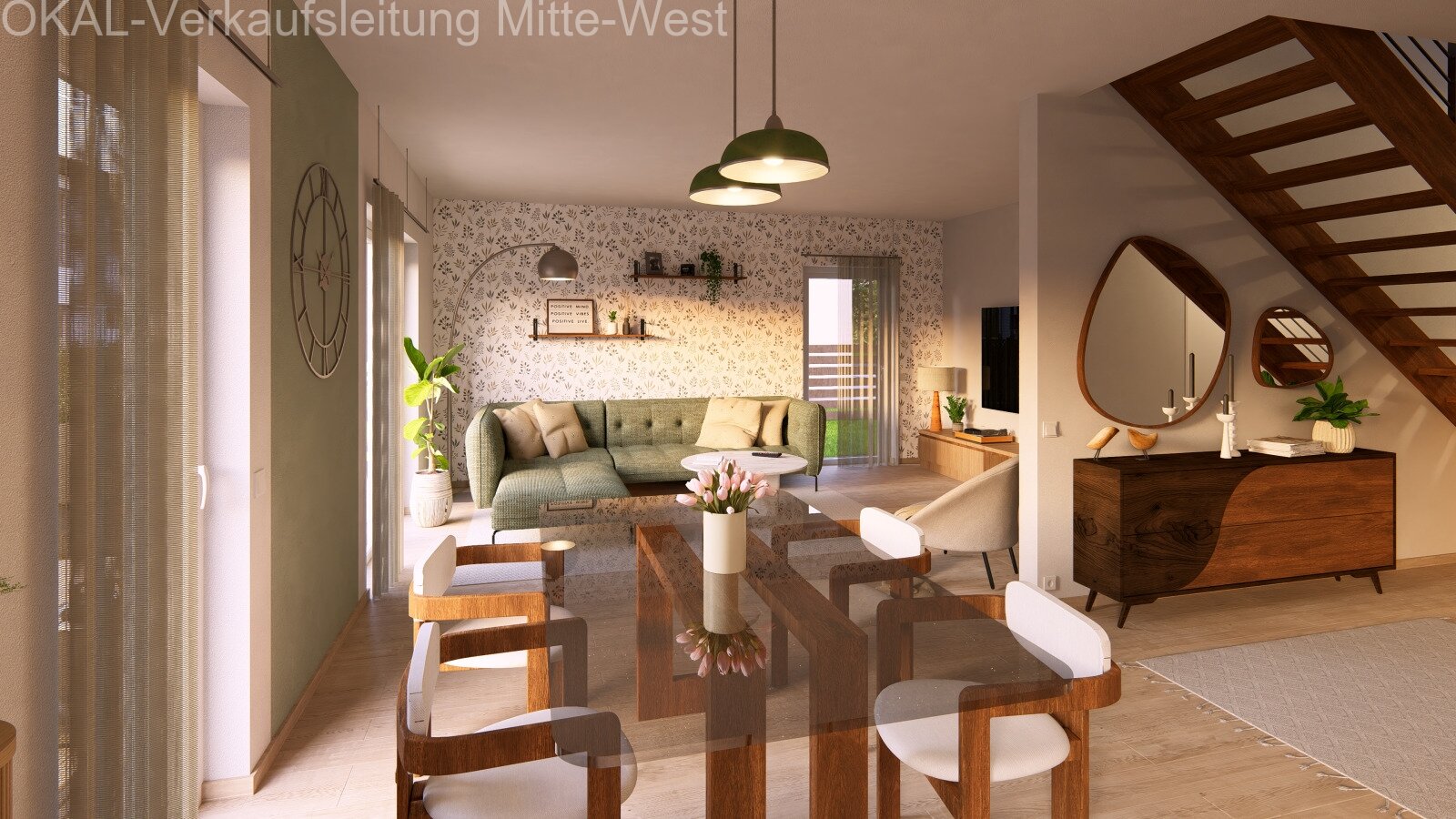 Modernes Haus auf schönem Grundstück